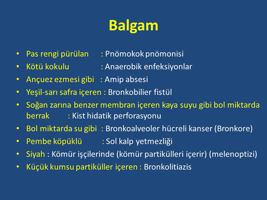 Balgam Renkleri